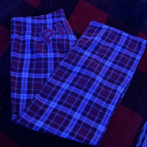 HTF PINK VICTORIAS SECRET RED PLAID FLANNEL PANTS - Picture 12 of 12